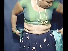 Tamil  set of beliefs saree super-fucking-hot full-grown little one broach
